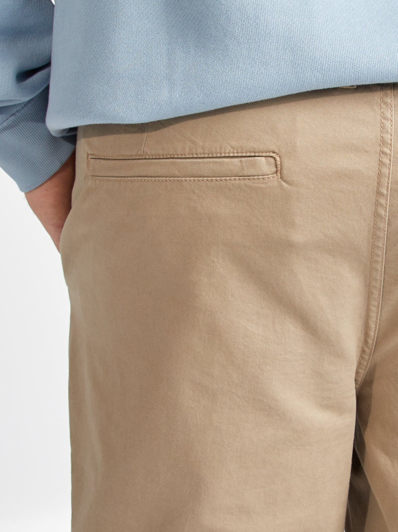 Pantaloni chino slim L34 MARRONE - Kiabi