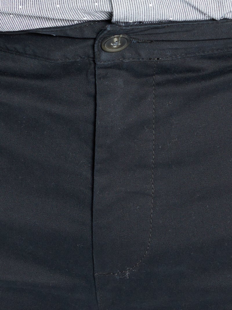 Pantaloni chino slim L34 Nero - Kiabi