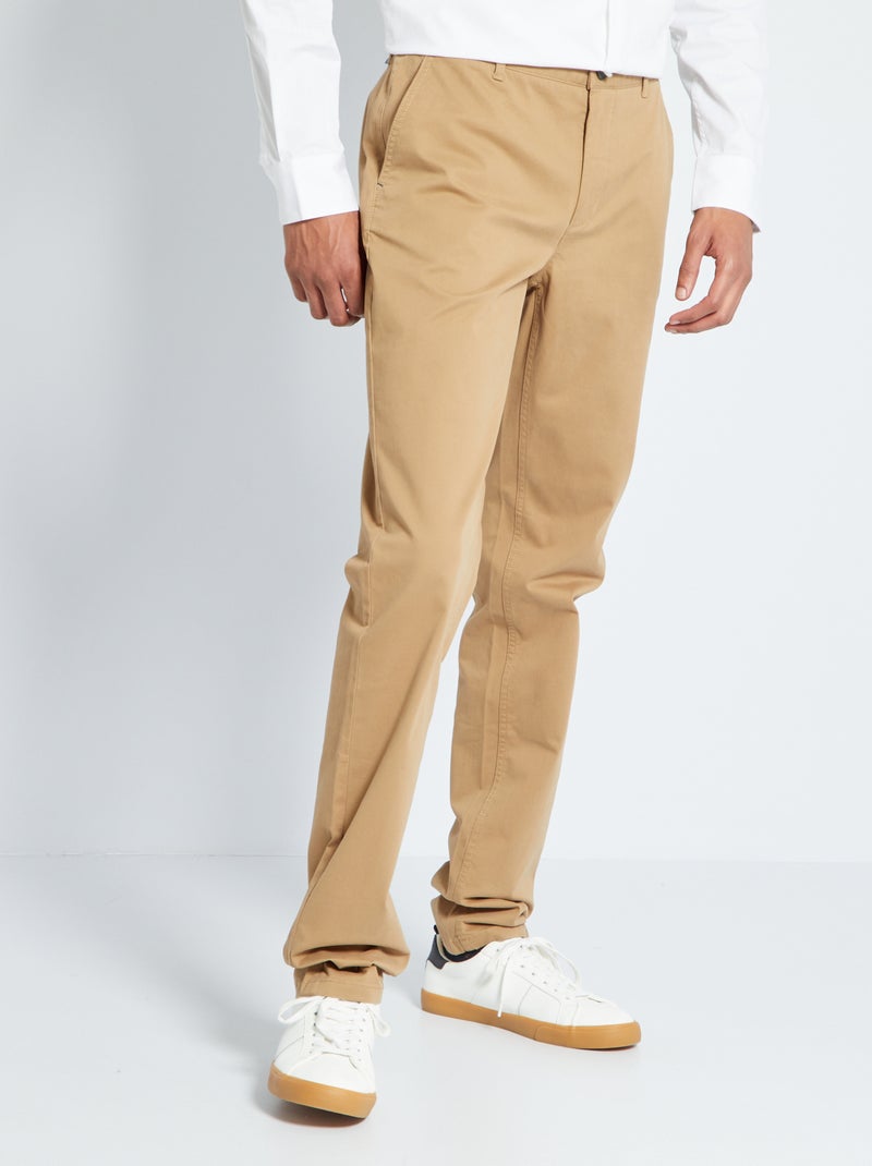 Pantaloni chino slim L38 +195 cm BEIGE - Kiabi