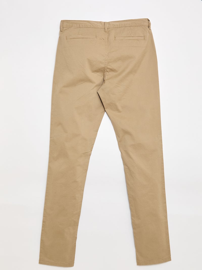 Pantaloni chino slim L38 +195 cm Beige - Kiabi