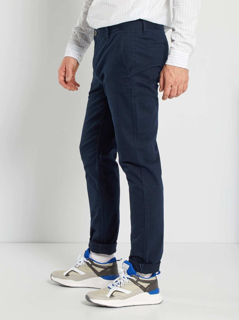 Pantaloni chino slim L38 +195 cm blu - Kiabi
