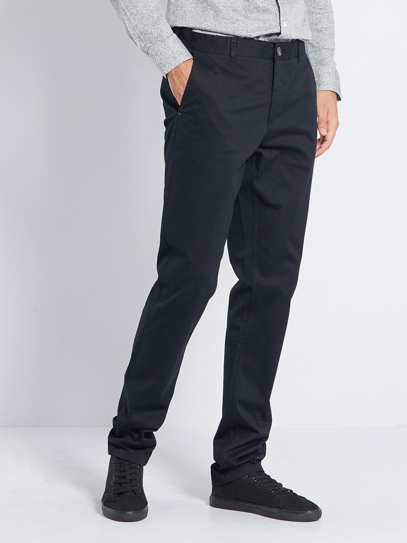 Pantaloni chino slim L38 +195 cm Nero - Kiabi