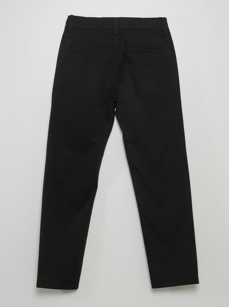Pantaloni chino slim nero - Kiabi