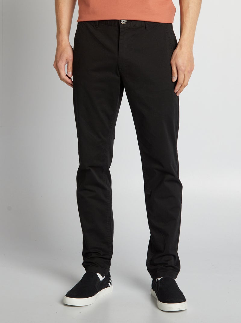 Pantaloni chino slim nero - Kiabi