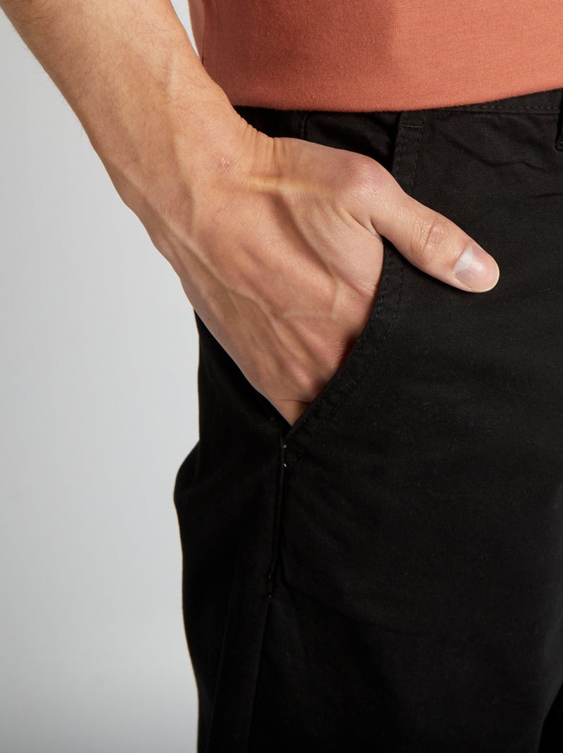 Pantaloni chino slim nero - Kiabi