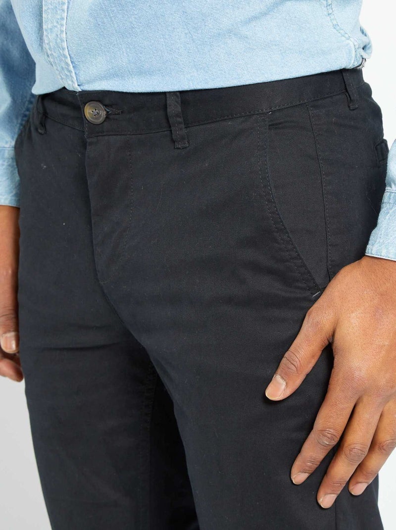 Pantaloni chino slim nero - Kiabi
