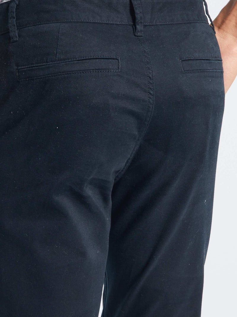 Pantaloni chino slim nero - Kiabi