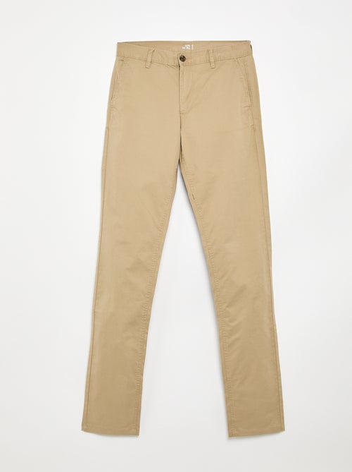 Pantaloni chino slim puro cotone L36 + 1 m 90 - Kiabi
