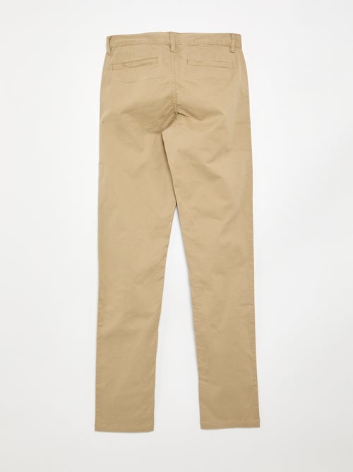 Pantaloni chino slim puro cotone L36 + 1 m 90 - Kiabi