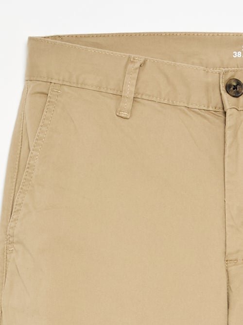 Pantaloni chino slim puro cotone L36 + 1 m 90 - Kiabi