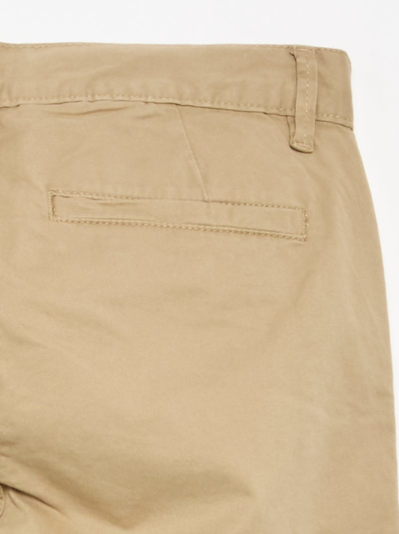 Pantaloni chino slim puro cotone L36 + 1 m 90 Beige - Kiabi