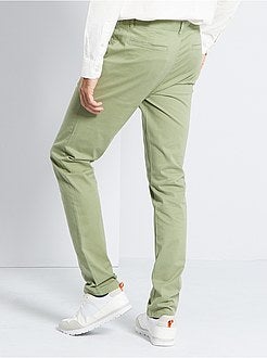 Taglie forti Uomo - Pantaloni chino slim puro cotone L36 + 1 m 90 - Kiabi