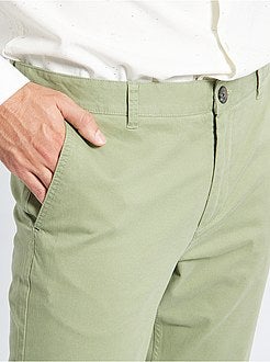 Taglie forti Uomo - Pantaloni chino slim puro cotone L36 + 1 m 90 - Kiabi