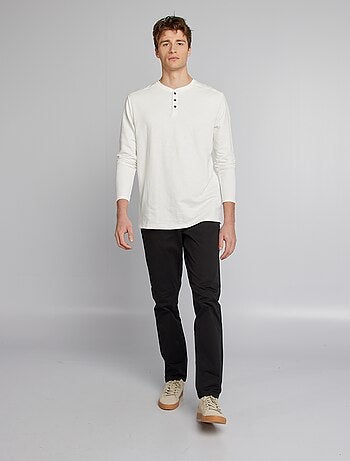 Pantaloni chino slim puro cotone L36 + 1 m 90