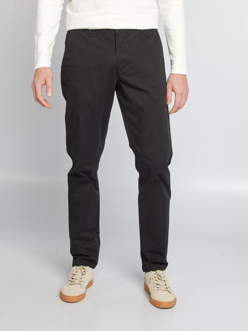 Pantaloni chino slim puro cotone L36 + 1 m 90 - Kiabi