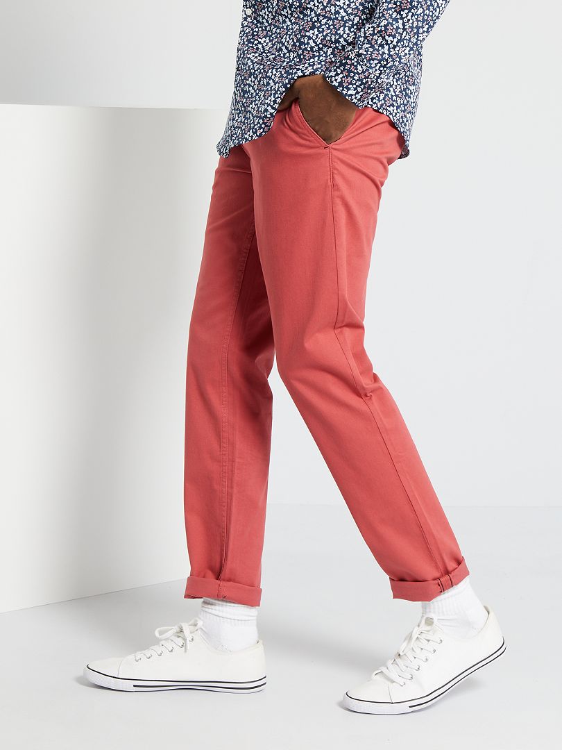 Pantaloni chino slim ROSA - Kiabi