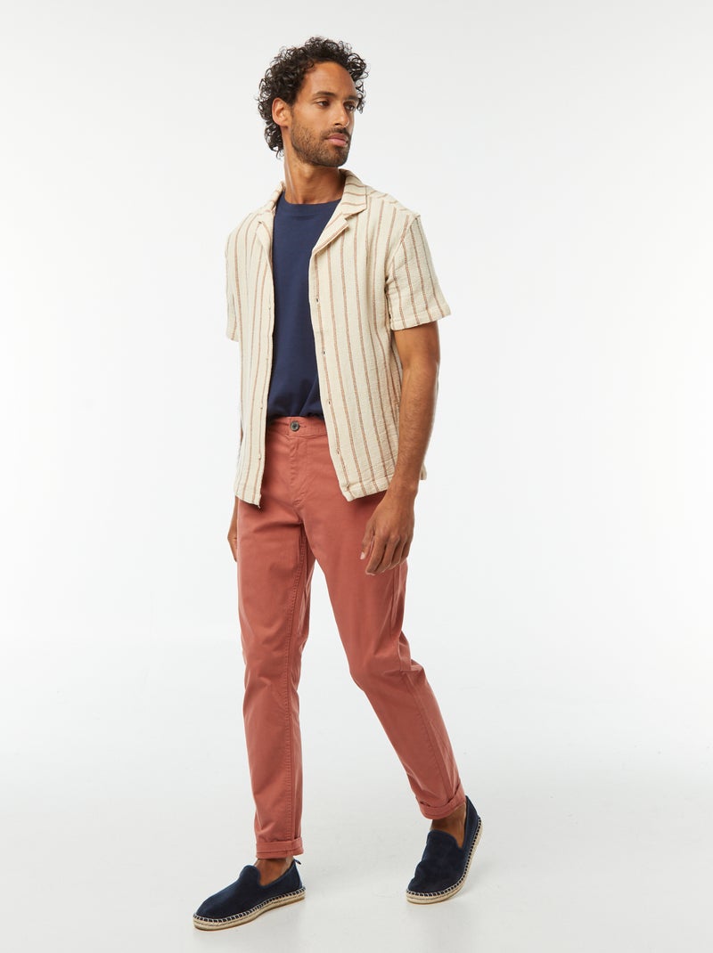 Pantaloni chino slim Rosa - Kiabi