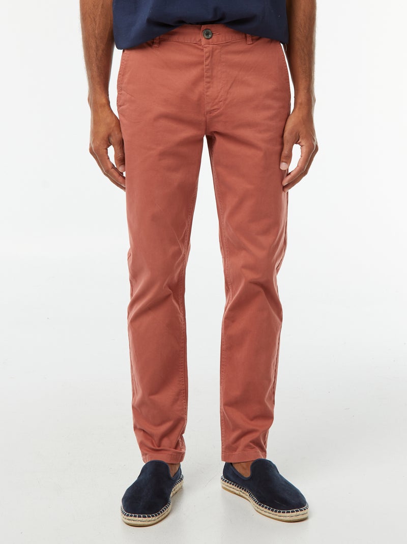 Pantaloni chino slim Rosa - Kiabi