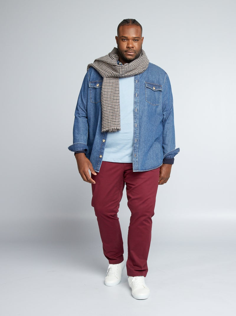 Pantaloni chino slim ROSSO - Kiabi