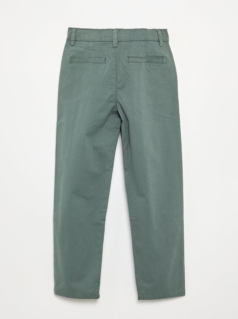 Pantaloni chino slim Verde - Kiabi