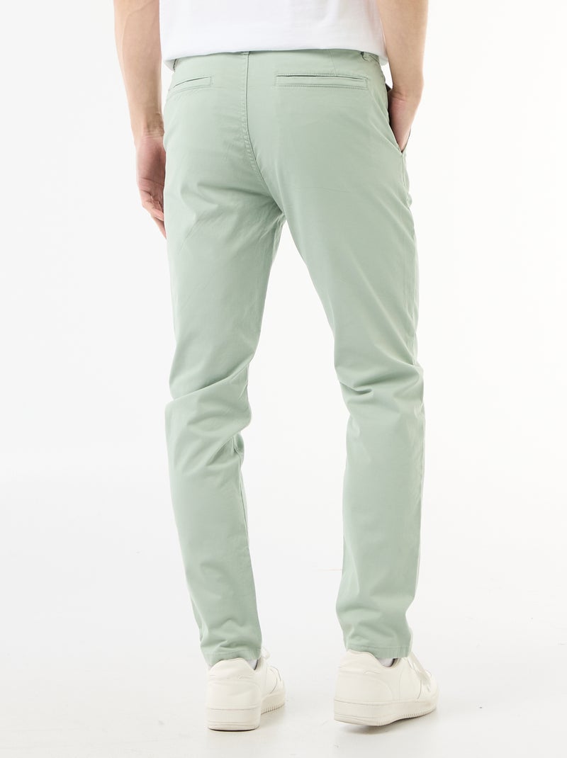 Pantaloni chino slim Verde - Kiabi