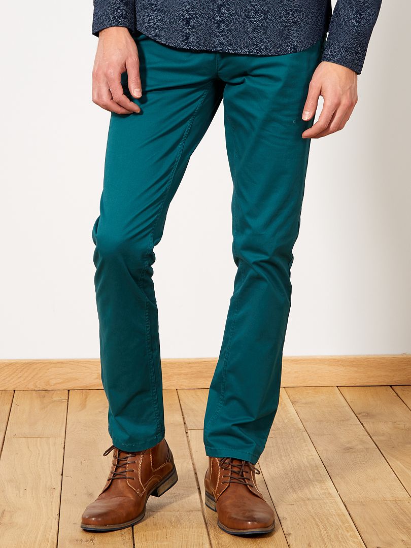Pantaloni chino slim verde - Kiabi
