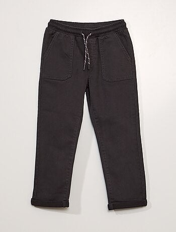 GCDS pantaloni joggers bambino con banda iconica nero