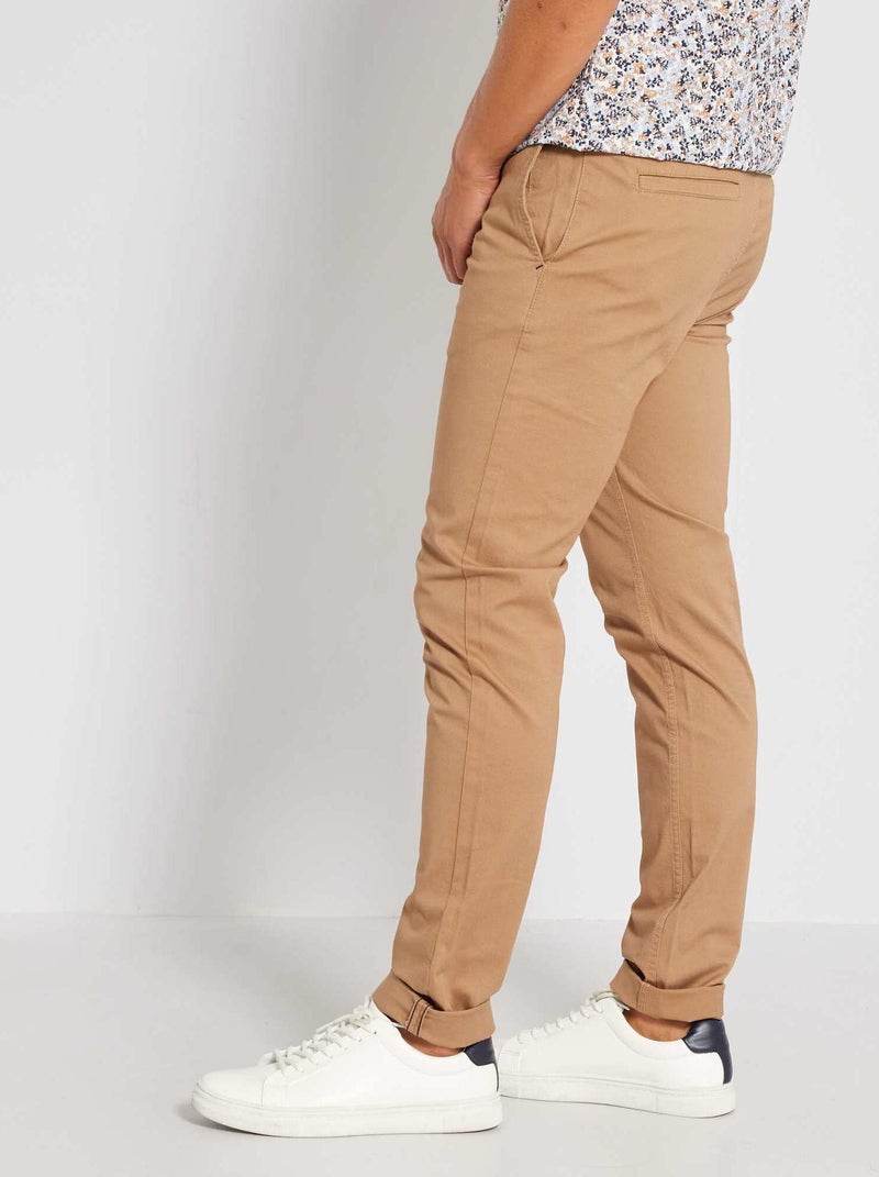 Pantaloni chino taglio slim L30 BEIGE - Kiabi