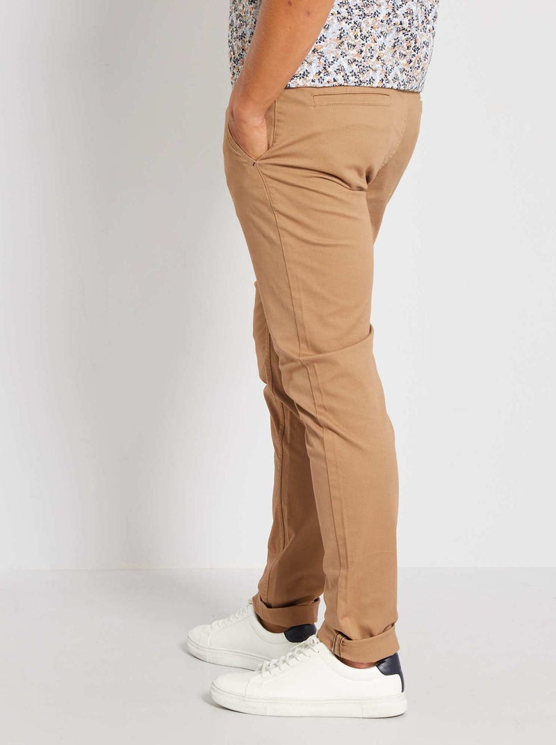 Pantaloni chino taglio slim L30 BEIGE - Kiabi