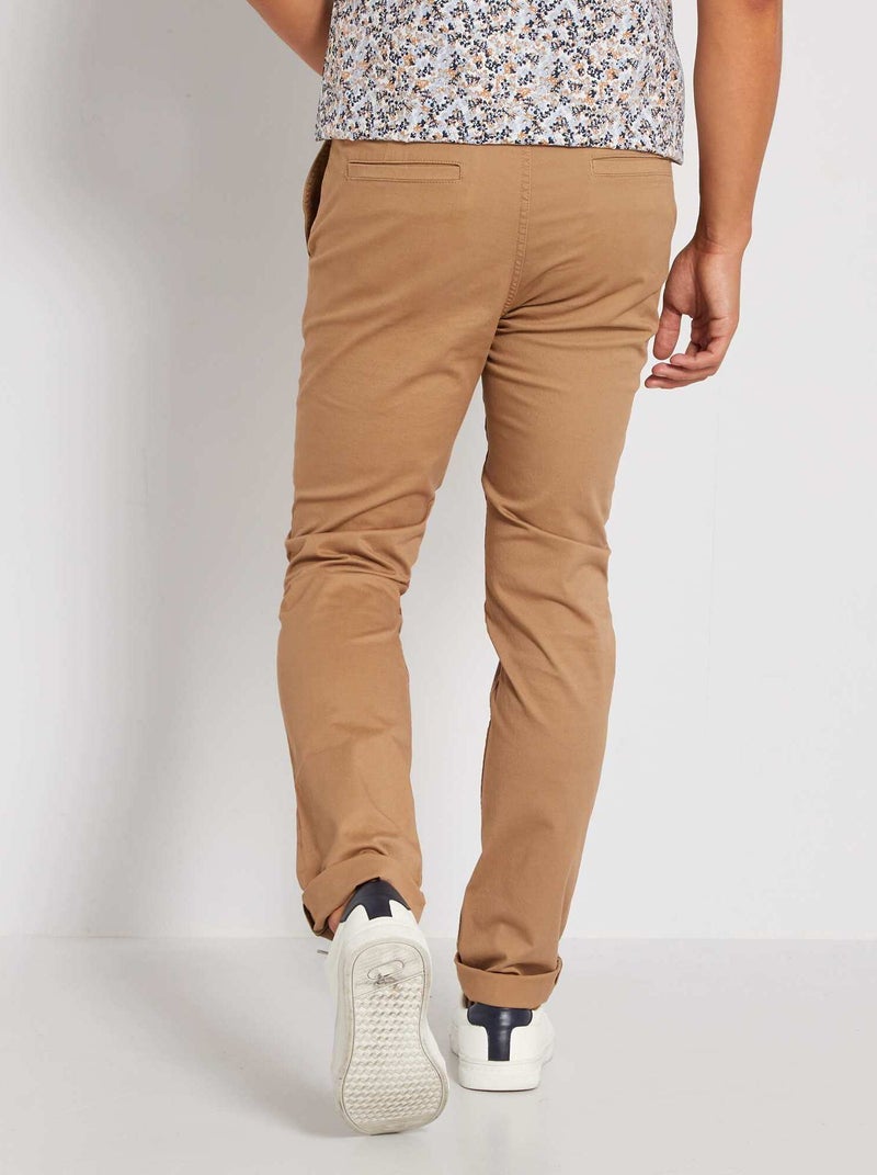 Pantaloni chino taglio slim L30 BEIGE - Kiabi