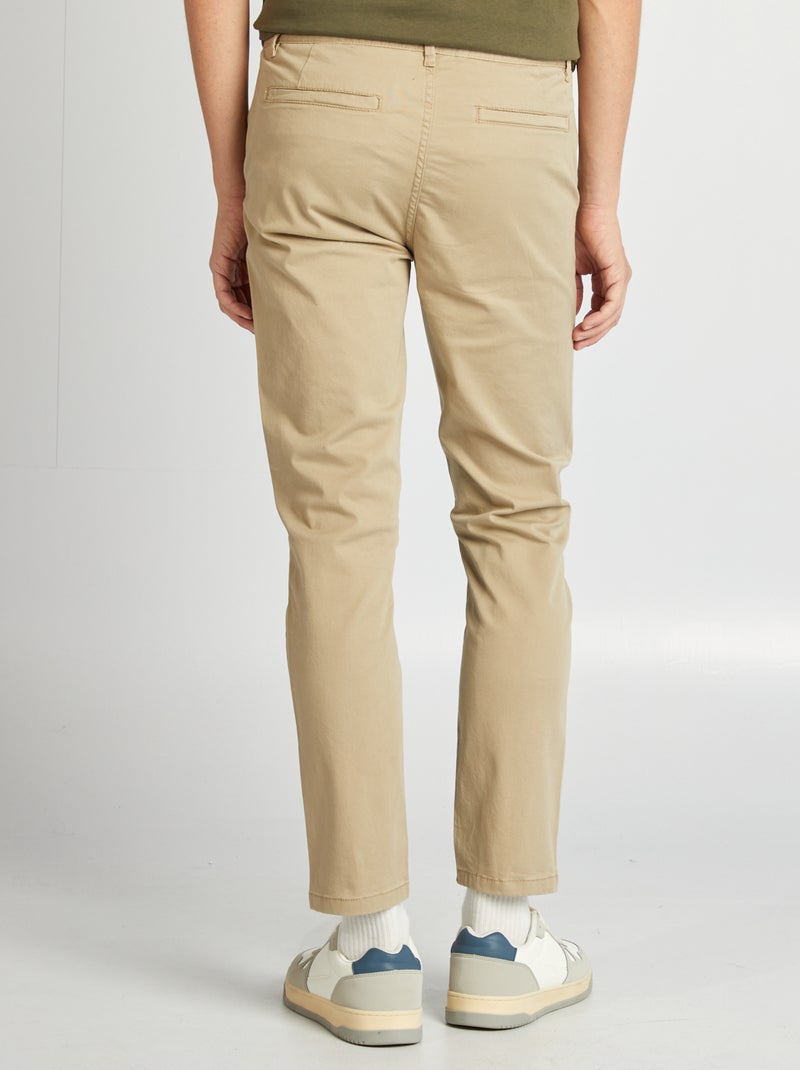 Pantaloni chino taglio slim L30 BEIGE - Kiabi