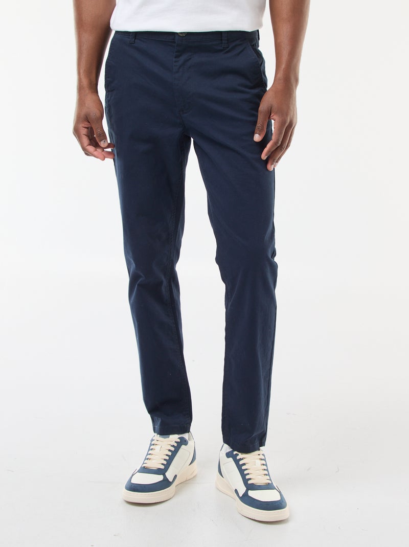 Pantaloni chino taglio slim L30 blu - Kiabi