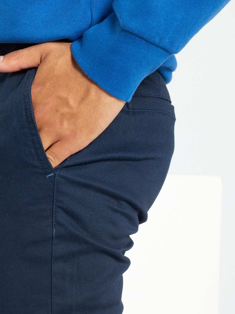 Pantaloni chino taglio slim L30 blu - Kiabi