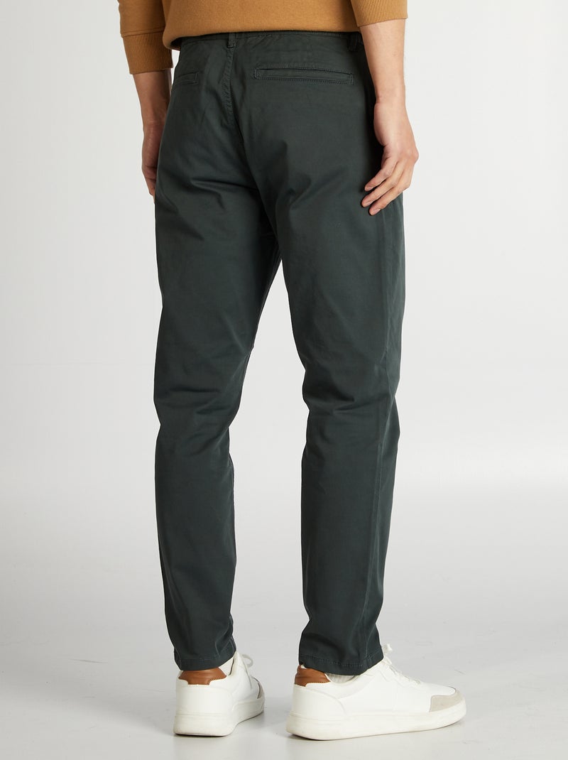 Pantaloni chino taglio slim L30 KAKI - Kiabi