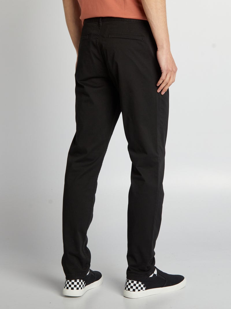 Pantaloni chino taglio slim L30 NERO - Kiabi
