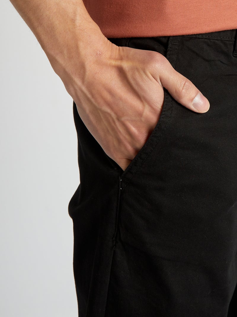 Pantaloni chino taglio slim L30 NERO - Kiabi