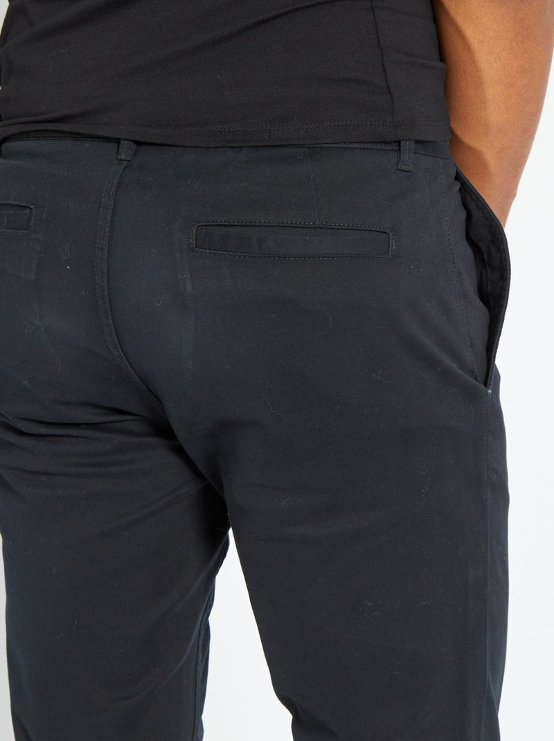 Pantaloni chino taglio slim L30 NERO - Kiabi