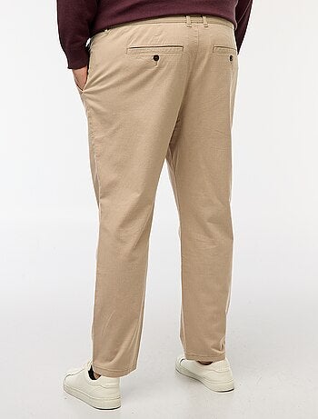 Pantaloni chino tinta unita in cotone stretch