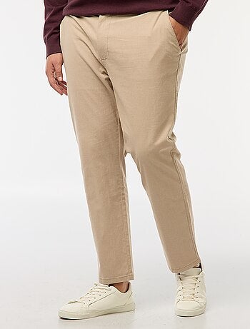 Pantaloni chino tinta unita in cotone stretch