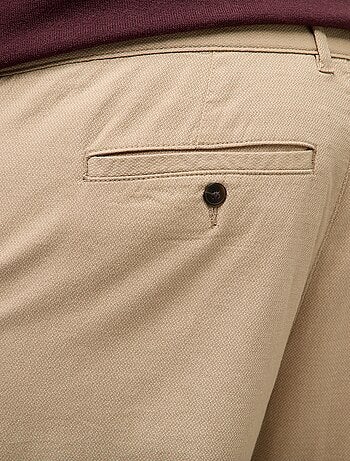 Pantaloni chino tinta unita in cotone stretch
