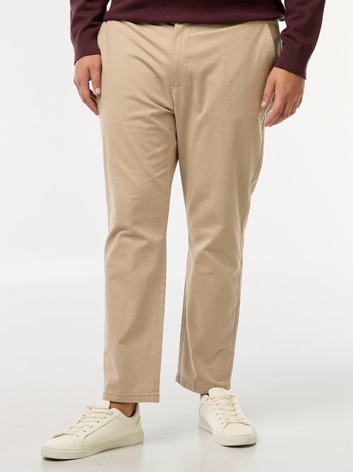 Pantaloni chino tinta unita in cotone stretch - Kiabi