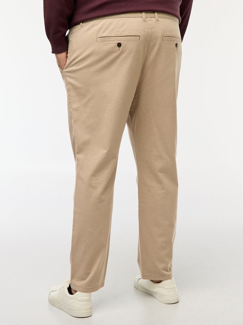 Pantaloni chino tinta unita in cotone stretch - Kiabi