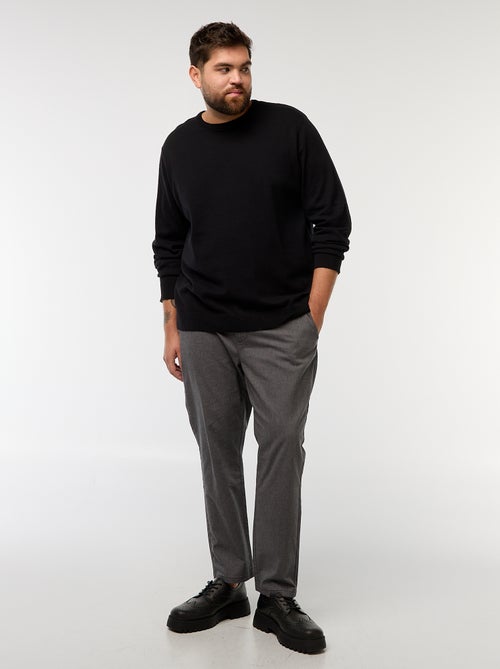Pantaloni chino tinta unita in cotone stretch - Kiabi