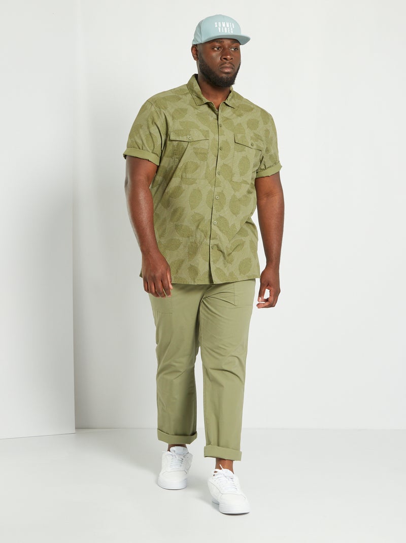 Pantaloni chino tinta unita verde licheno - Kiabi