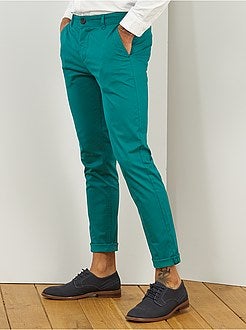 Pantaloni chino twill cotone stretch - Kiabi