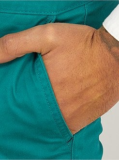 Pantaloni chino twill cotone stretch - Kiabi