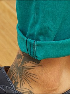 Pantaloni chino twill cotone stretch - Kiabi