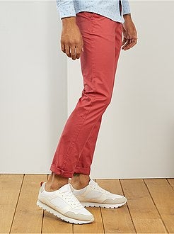 Pantaloni chino twill cotone stretch - Kiabi