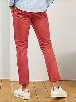 Pantaloni chino twill cotone stretch - Kiabi