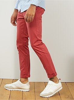 Pantaloni chino twill cotone stretch - Kiabi